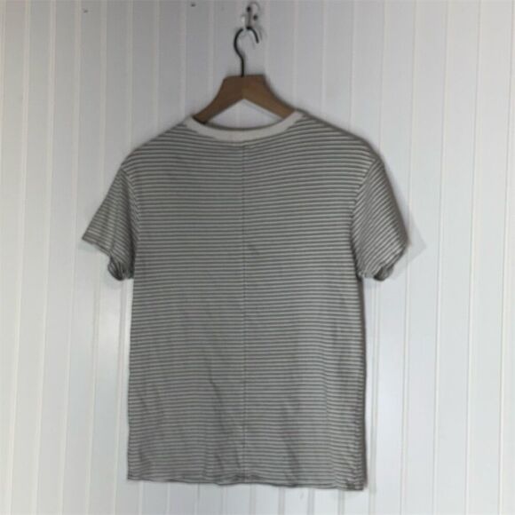 AG Adriano Goldschmied Striped Tee XS Scoop Neck Soft Cotton Y2K Minimalist - Picture 2 of 8